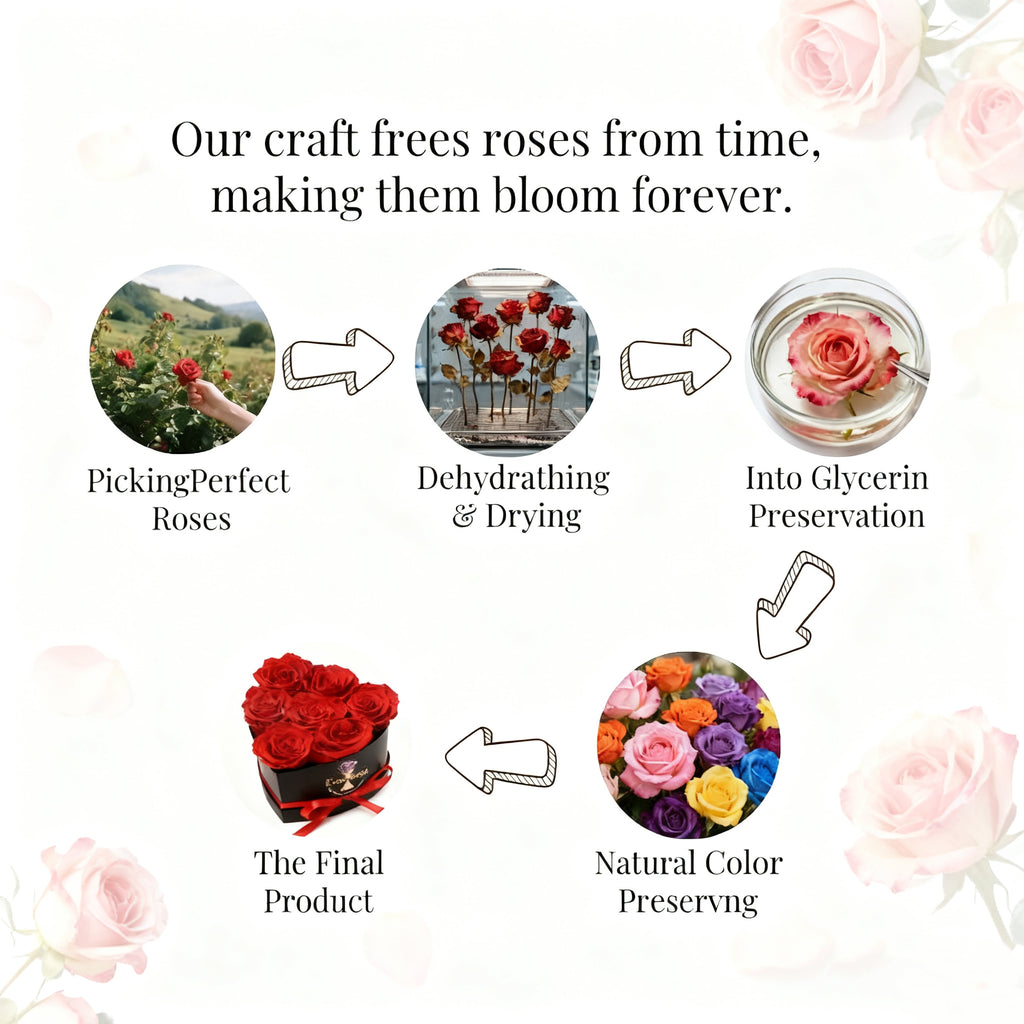 7多永生花爱心抱抱桶