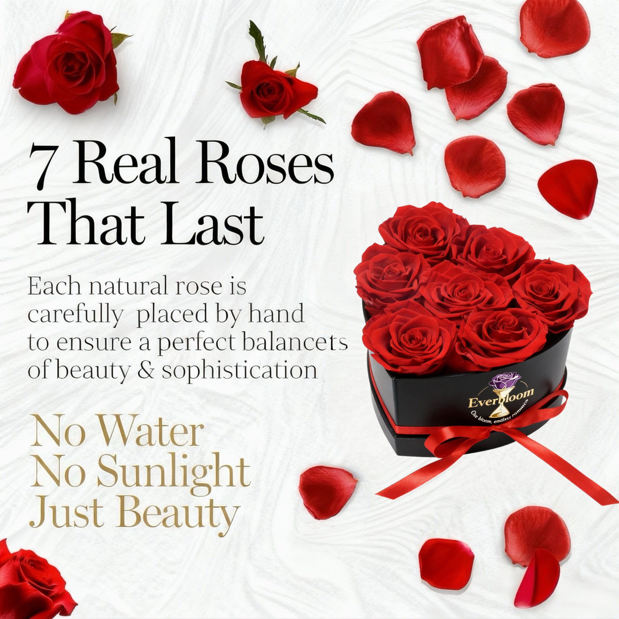 7多永生花爱心抱抱桶